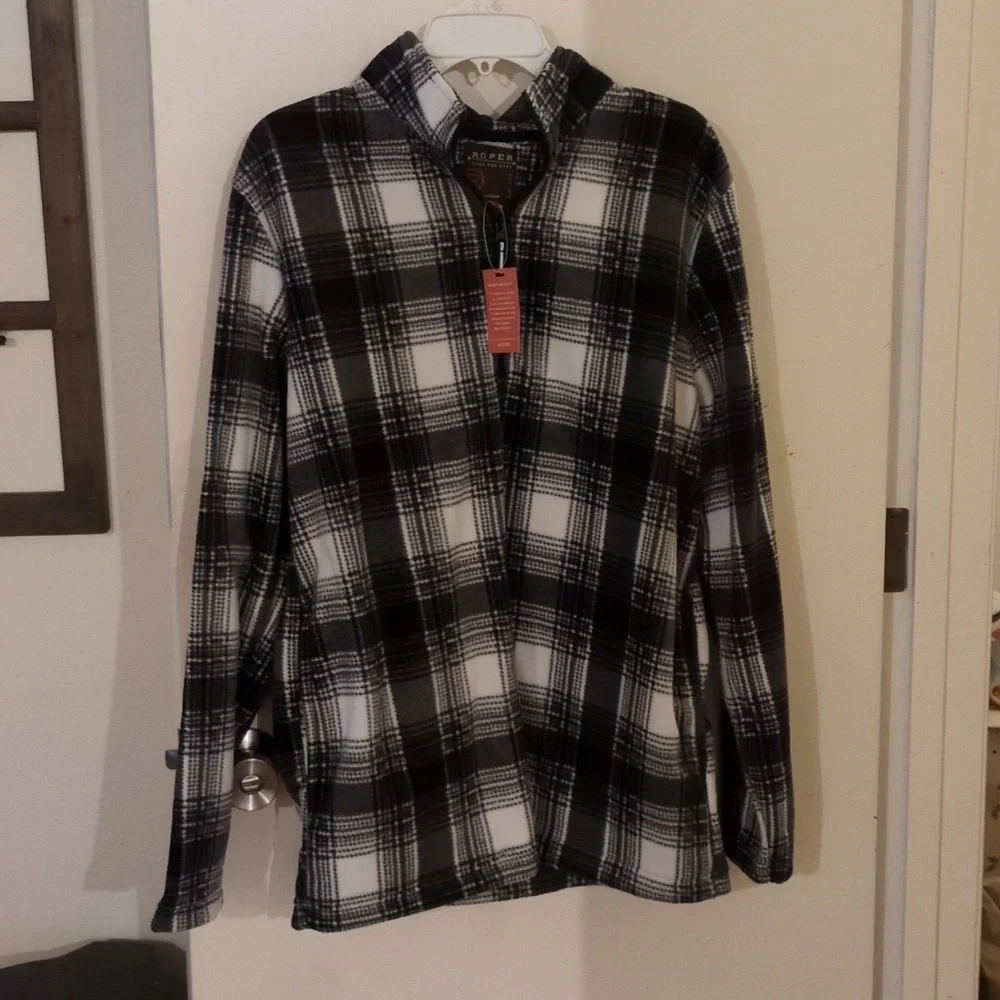 Men's Roper Fleece Pullover, Medium NWT - Picture 1 of 3